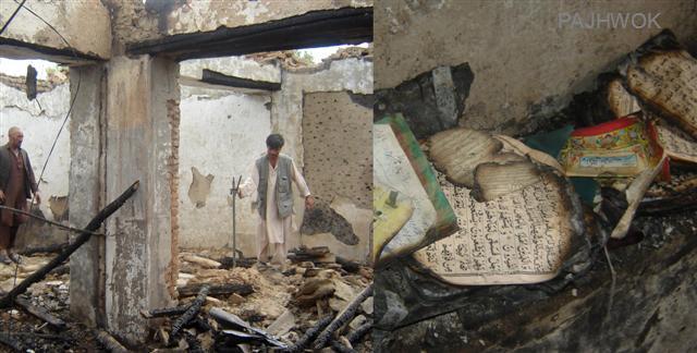 Photo: يک تکيه خانه  در مزار حريق گرديد
