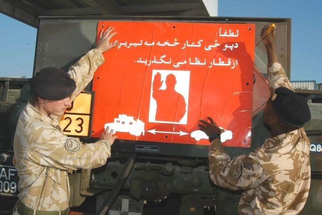 Photo: Please keep back: ISAF