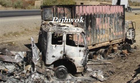 Insurgents torch 2 coal trucks in Samangan