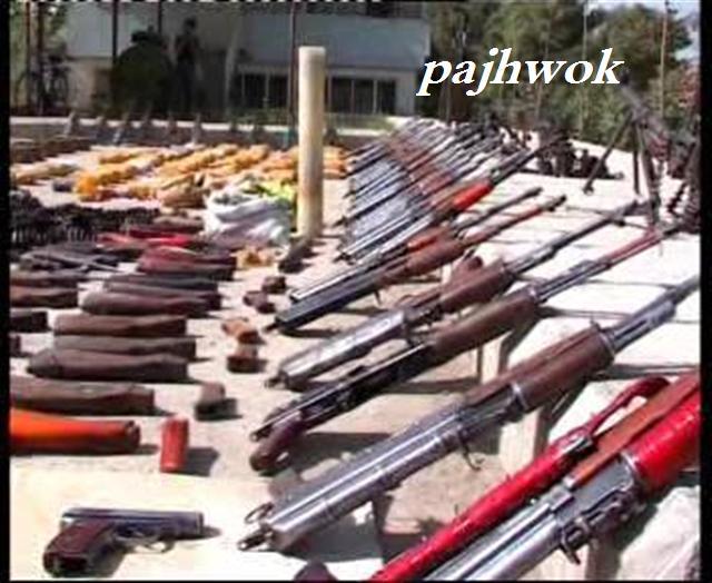 خوست کې لسګونه ميله وسلې ډاياګ ته وسپارل شوې