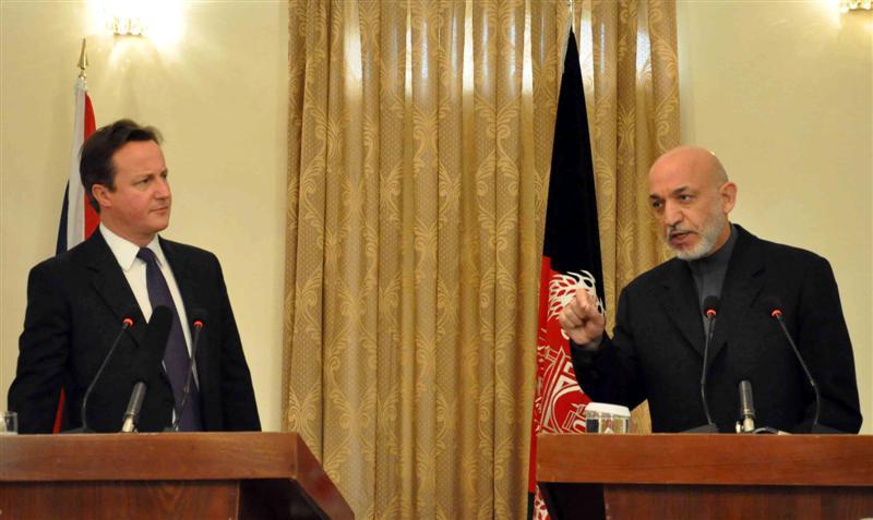 Karzai, Cameron confer on security deal