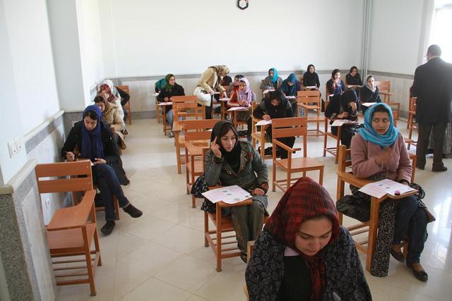 Female Students During the Exam