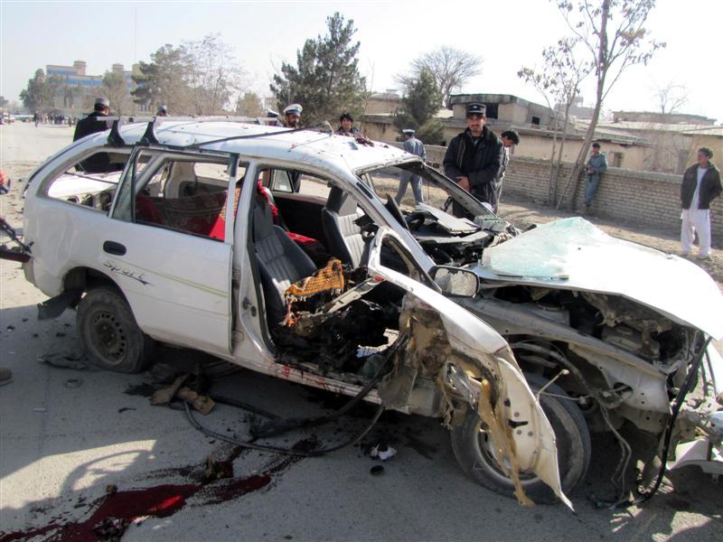 9 of a family killed as car hits roadside bomb in Baghlan