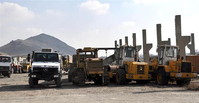 Construction vehicles donated