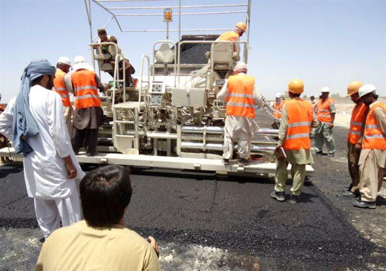 Road being asphalted in Kabul