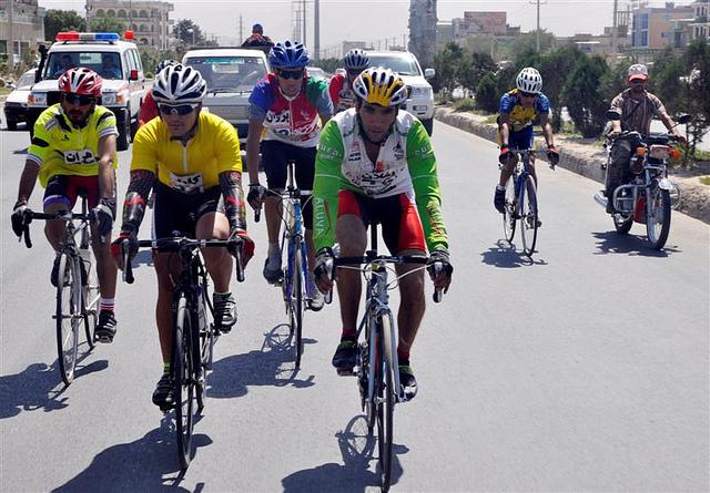Kabul Municipality wins first leg of cycle race