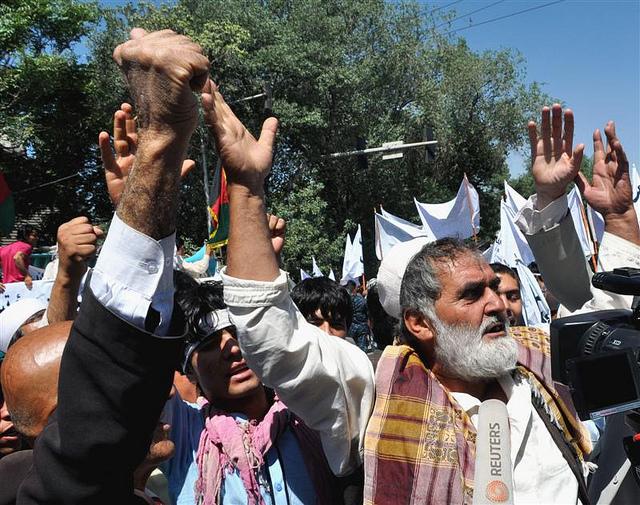 مظاهره کنندگان در کابل خواهان عمل بالمثل عليه پاکستان شدند