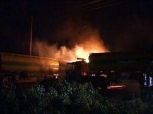 1 killed, 9 fuel tankers set alight in Balochistan