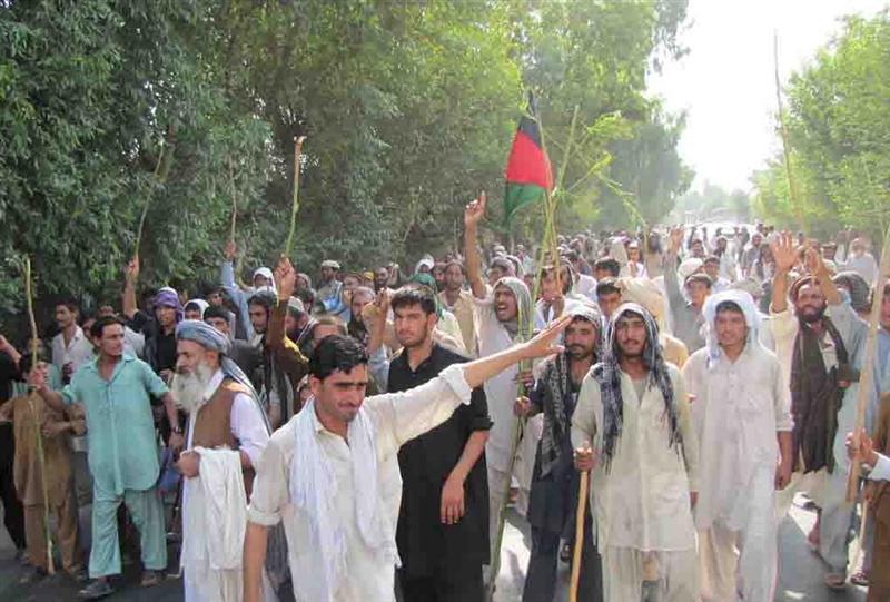 Behsud residents protest land redistribution