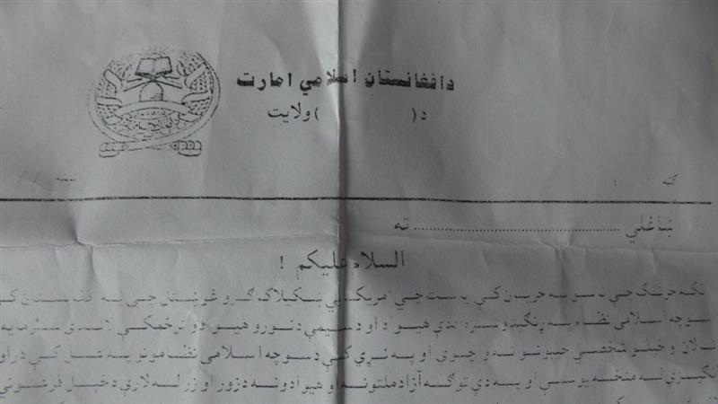 Night letters threaten Loya Jirga participants with death