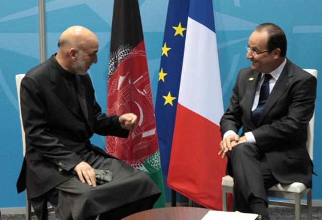 حامد کرزی از قتل سربازان فرانسوى اظهار تاثر کرد