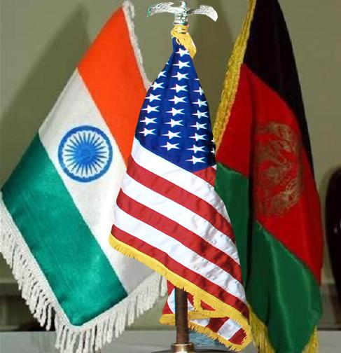 پرچم امريکا،هند وافغانستان