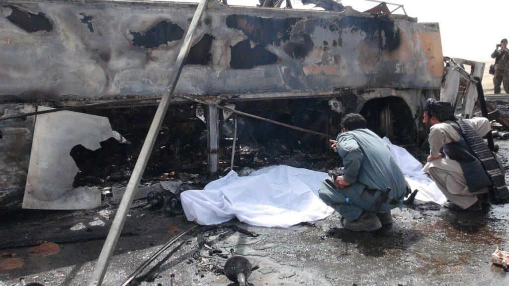 53 dead in Ghazni bus-truck collision