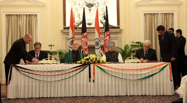 چهار قرارداد ميان افغانستان و هندوستان امضا شد