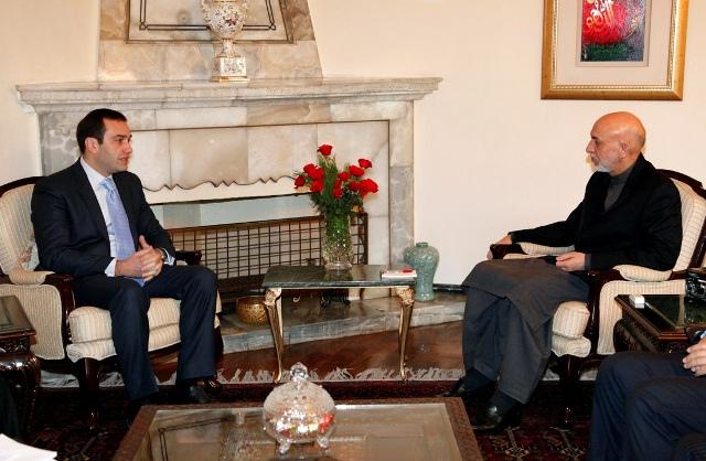 Irakli Alasania and Hamid Karzai