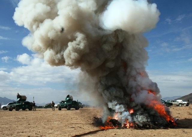 27 tonnes of drugs torched in Helmand