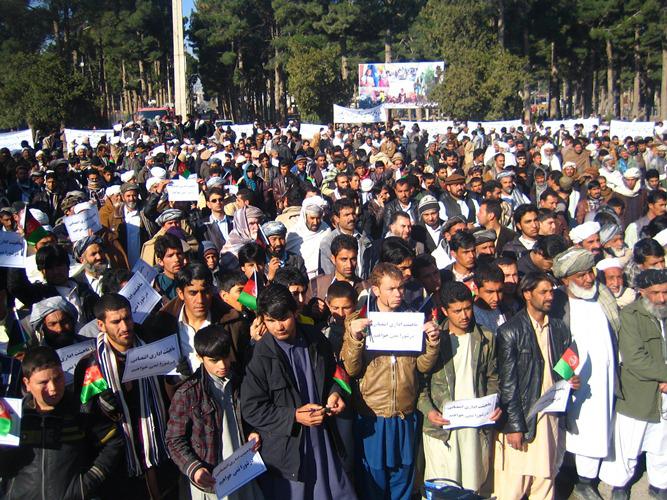 مظاهره عليۀ شاروالی توسط مردم هرات صورت گرفت