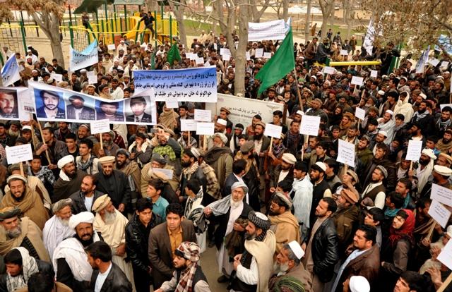 Protestors want US forces out of Wardak