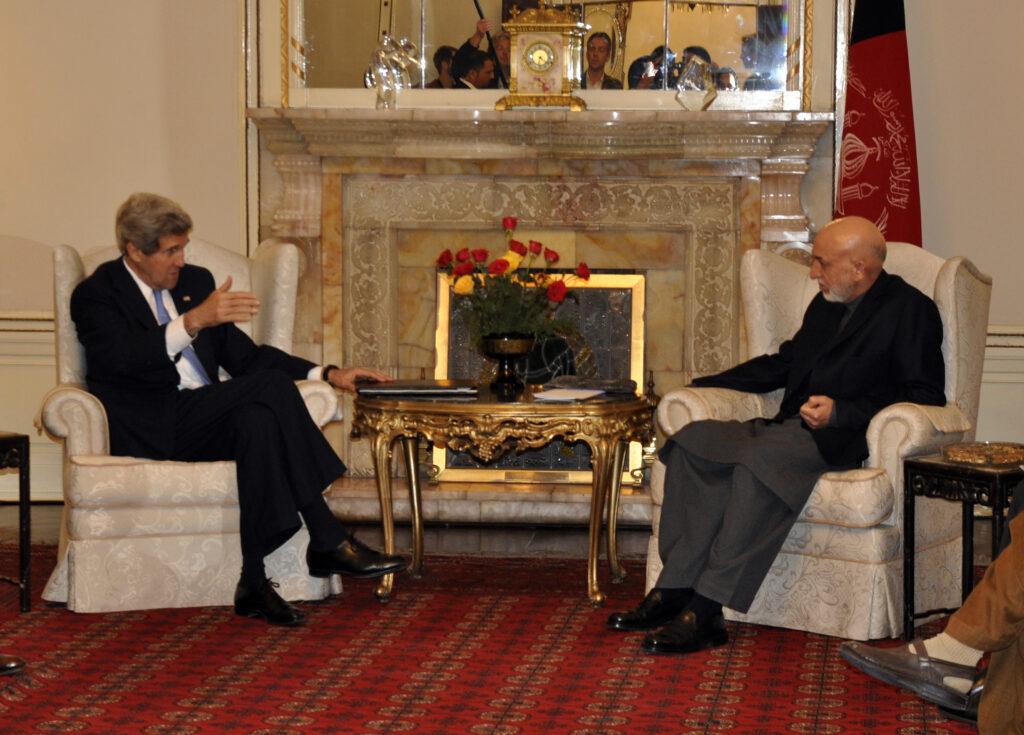 Karzai wins Kerry’s praise for peace, poll plans