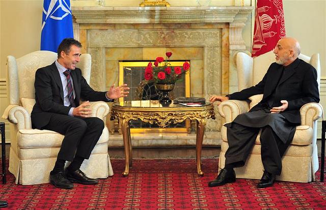 President Hamid Karzai and NATO Secretary General