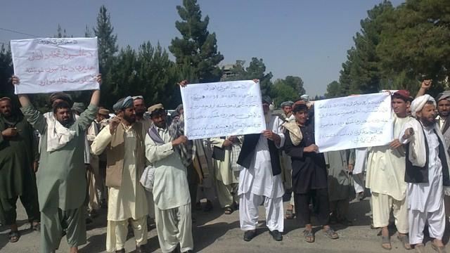 Marja dwellers protest against land-grabbers