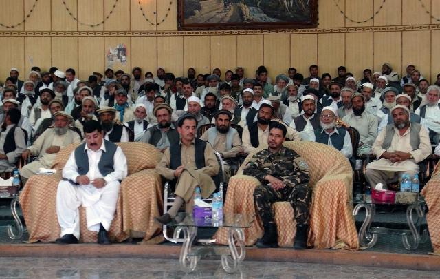 Gul Agha Sherzai attends a gathering