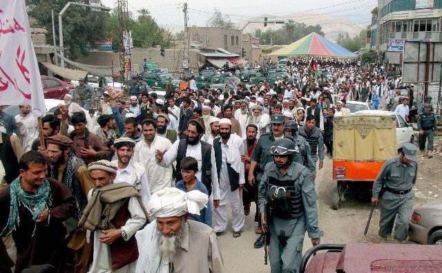 Protest against the governor in Nangarhar