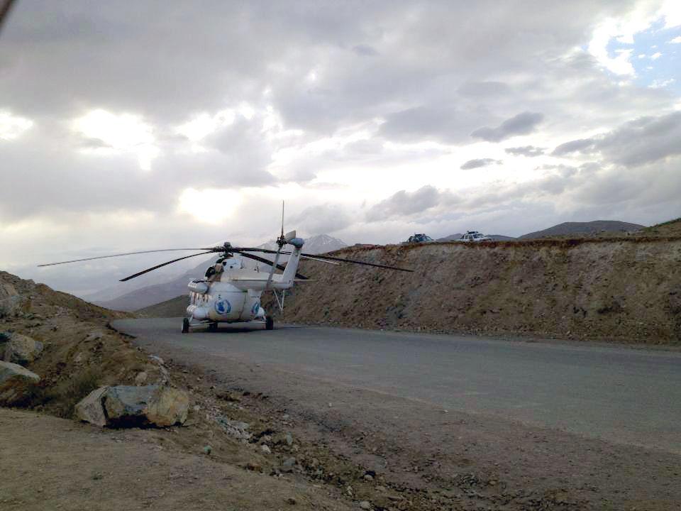 هليکوپتر ملل متحد در ميدان وردک نشست اضطرارى نمود