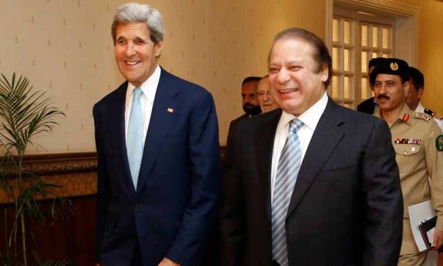 Kerry, Sharif talk Afghan peace, rebel bases