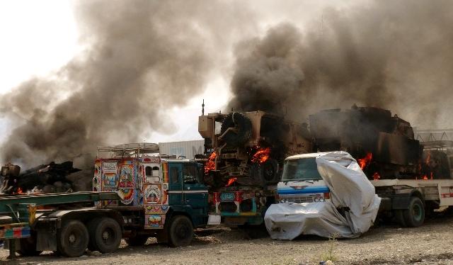 NATO tanks, fuel trucks torched in Torkham clash