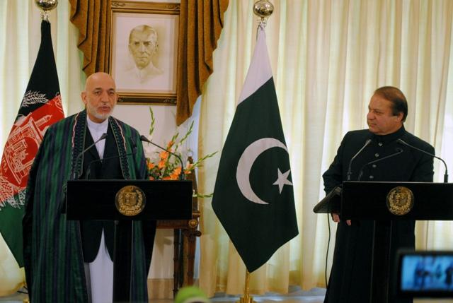 Hamid Karzai and  Nawaz Sharif
