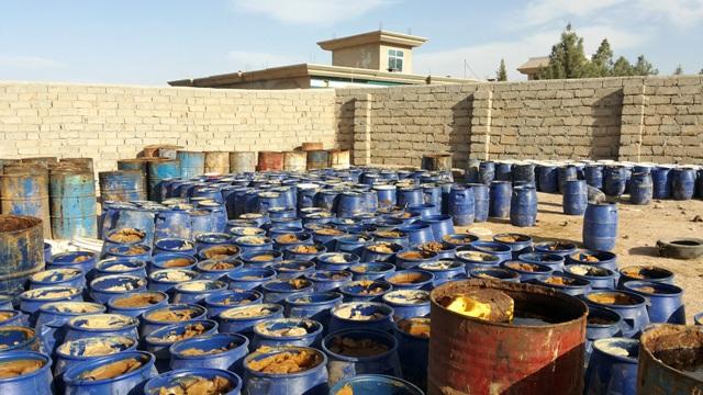 Low-quality fuel factory unearthed in Helmand