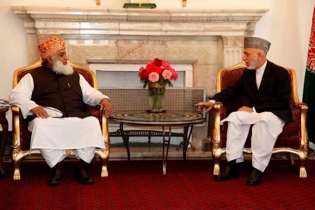 Fazlur Rahman arrives in Kabul, meets Karzai