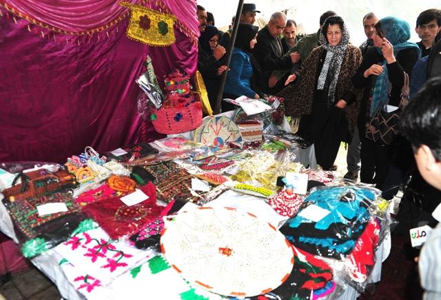 handicrafts exhibited at the Ministry of Women Affairs