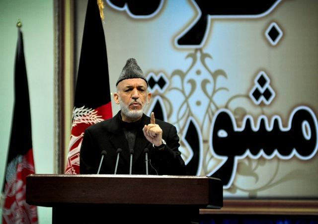 Karzai says Afghan peace in US hands