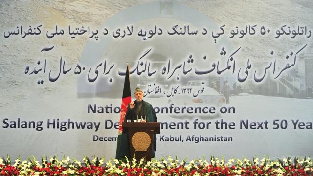 President Hamid Karzai addresses