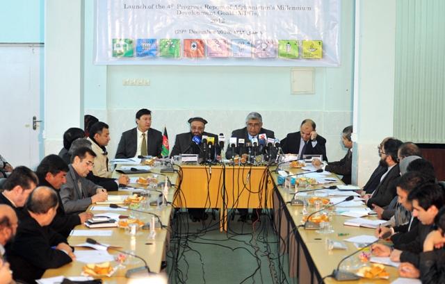 Ministers attend the launching ceremony of 4th MDGs