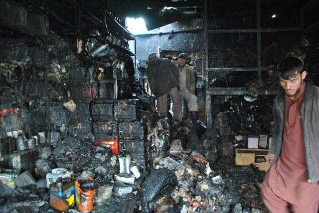 Trader loses 14m afs in Kabul market blaze