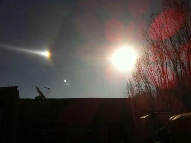 در بامیان دوآفتاب دیده شد