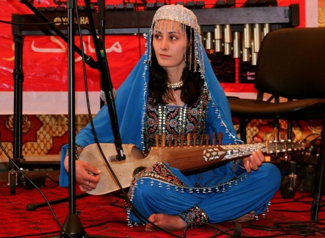 Girl plays  Rabab
