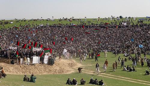 Supporters of Ashraf Ghani Ahmadzai in Kunduz