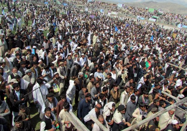 Ashraf Ghani Ahmadzai campaigning gathering
