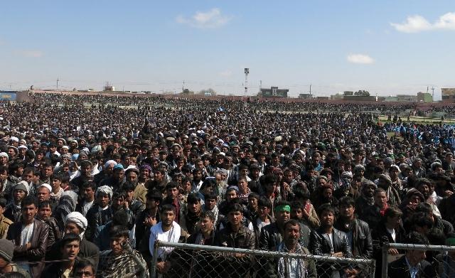 Zalmai Rassoul campaigning gathering
