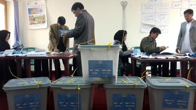 IEC workers count votes – Bamyan