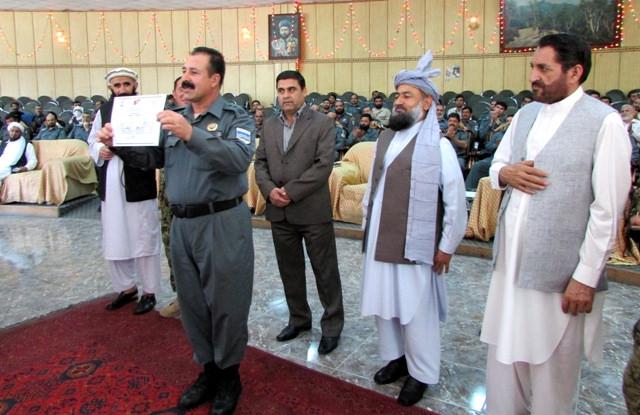 Fazl AhmadSherzad, Nangarhar police chief awarded