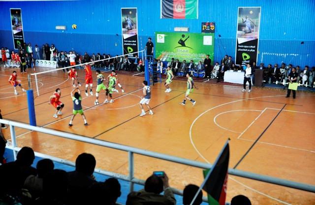 Afghanistan and Tajikistan volleyball match