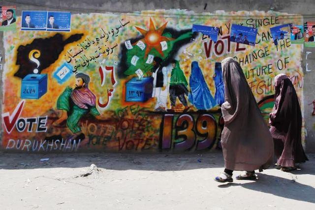 له ټاکنو د کندهاريانو د پوهاوي لپاره ګرافيټ هنر کارېږي