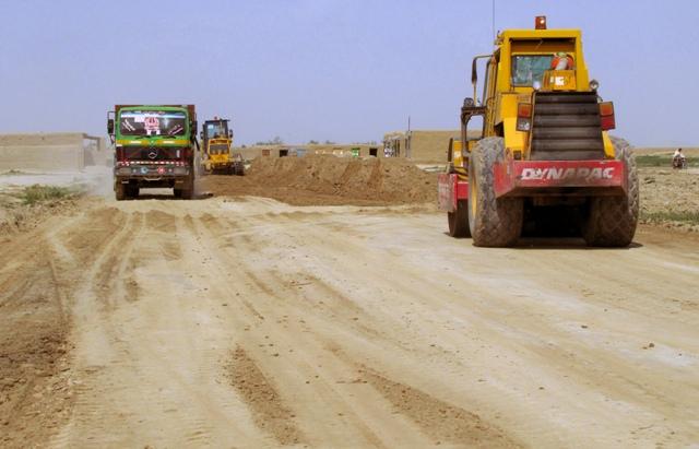 Under-construction road in Ghazni