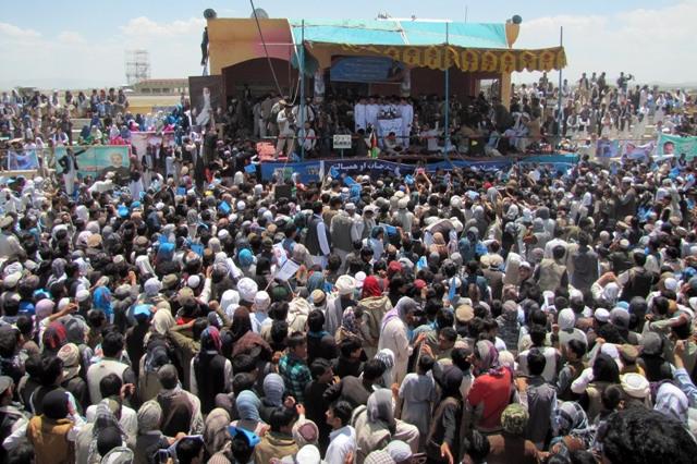 Campaign gathering of Dr. Abdullah in Ghazni