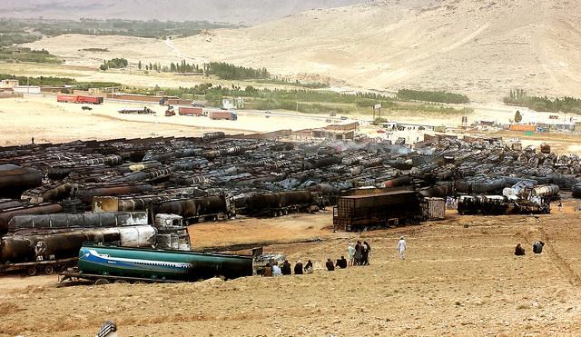 400 oil tankers torched outside Kabul